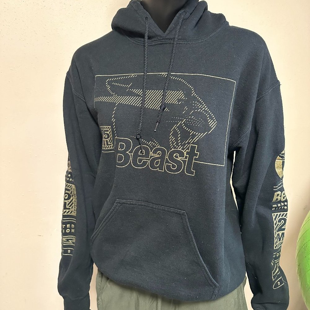 #0287 Mr Beast Men's Black Hoodie Limited Edition Small